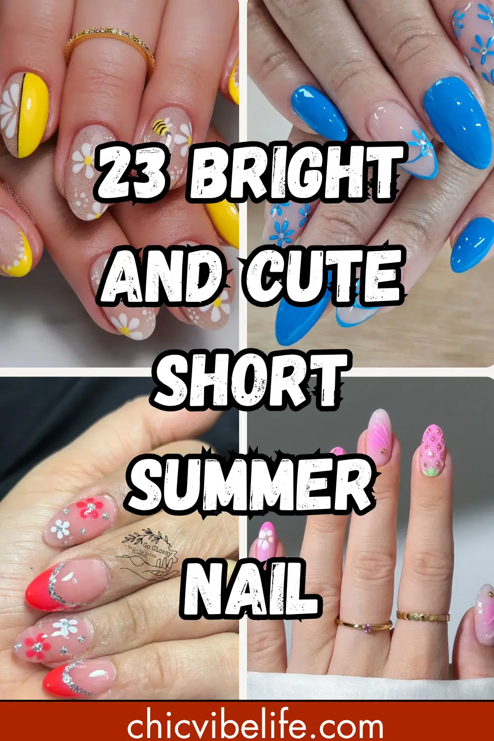 23 Bright and Cute Short Summer Nail